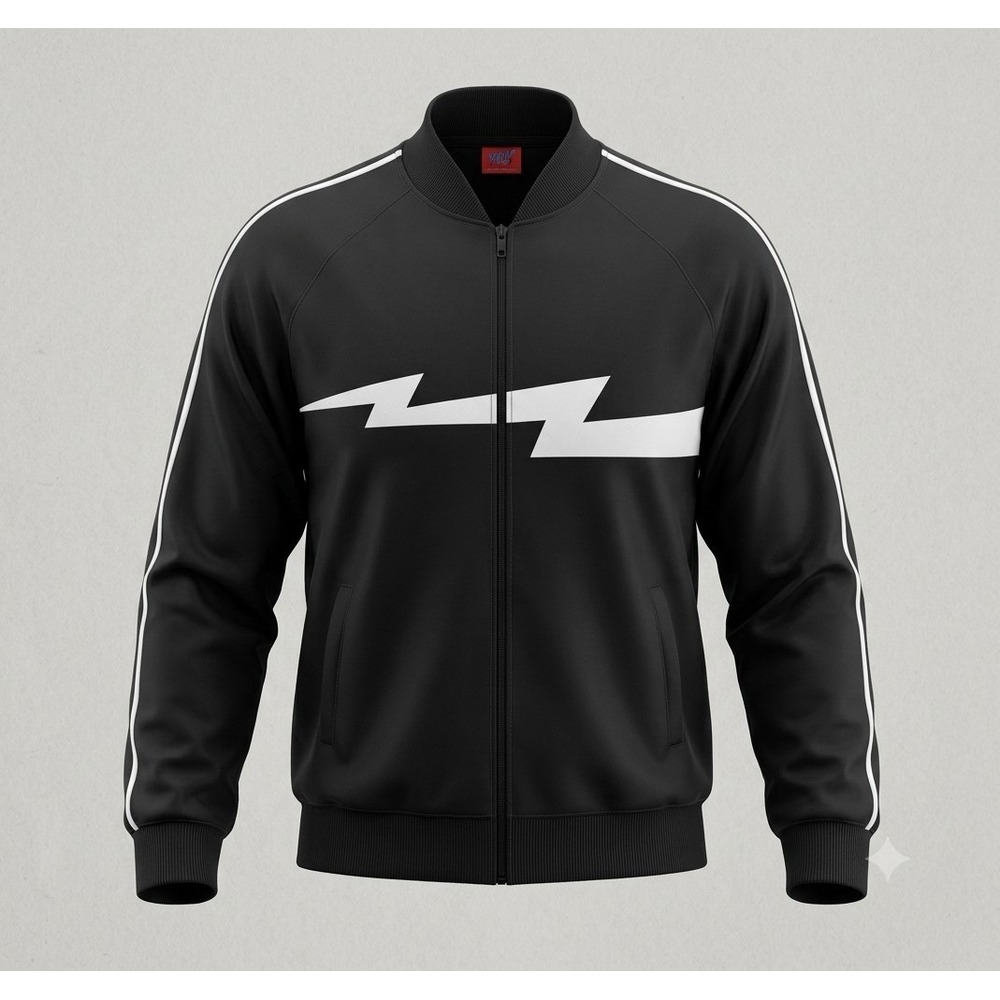 Family Guy Vintage Men's Black Stewie Bolt Zip Up Track Jacket. Size 2XL